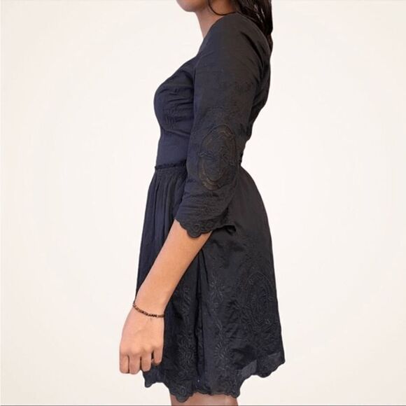 Victoria’s Secret Black Gothic Victorian Embroidered Doll Dress, Small, Size 4 N - Picture 11 of 12